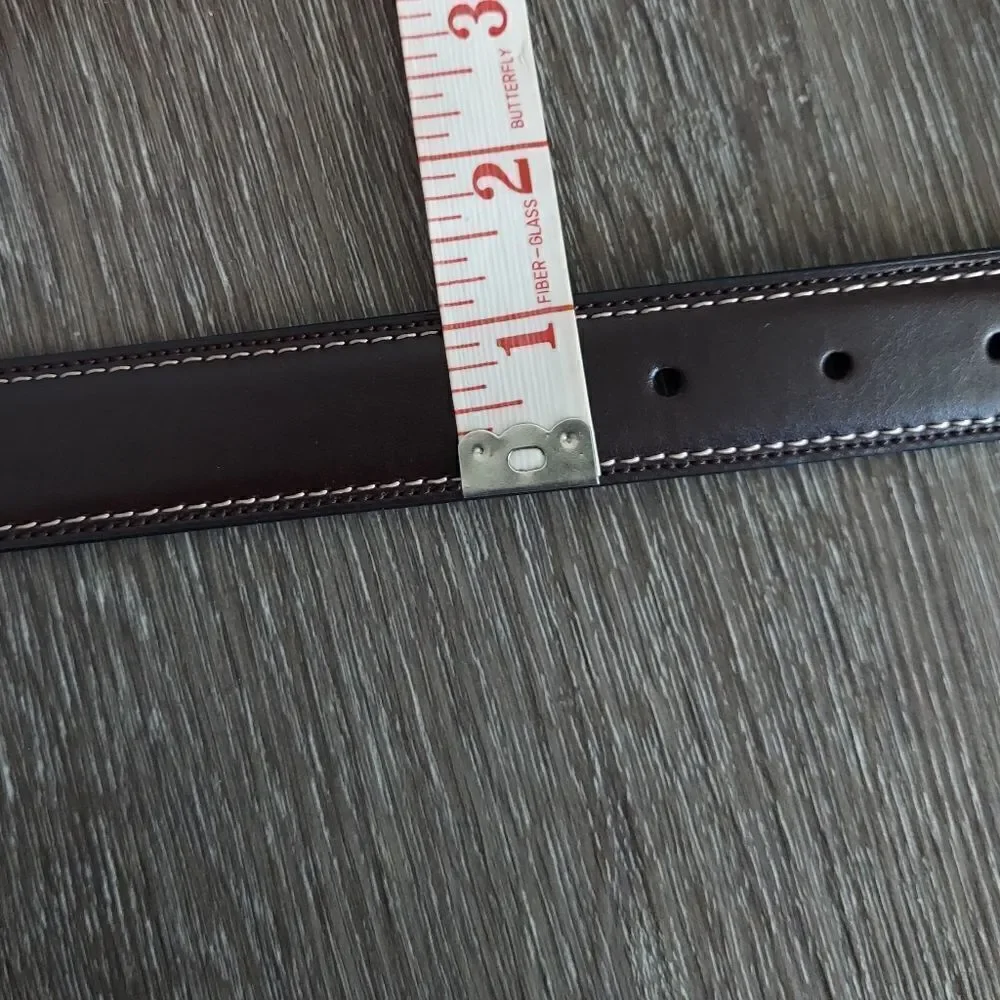 Nautica Kid's Reversible Belt Black Brown Silver Buckle Double Stitch 22